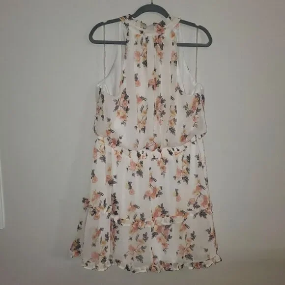 J FOR JUSTIFY CREAM CIRAL AND GRAY FLORAL PRINT DRESS SIZE 3X - Picture 6 of 6